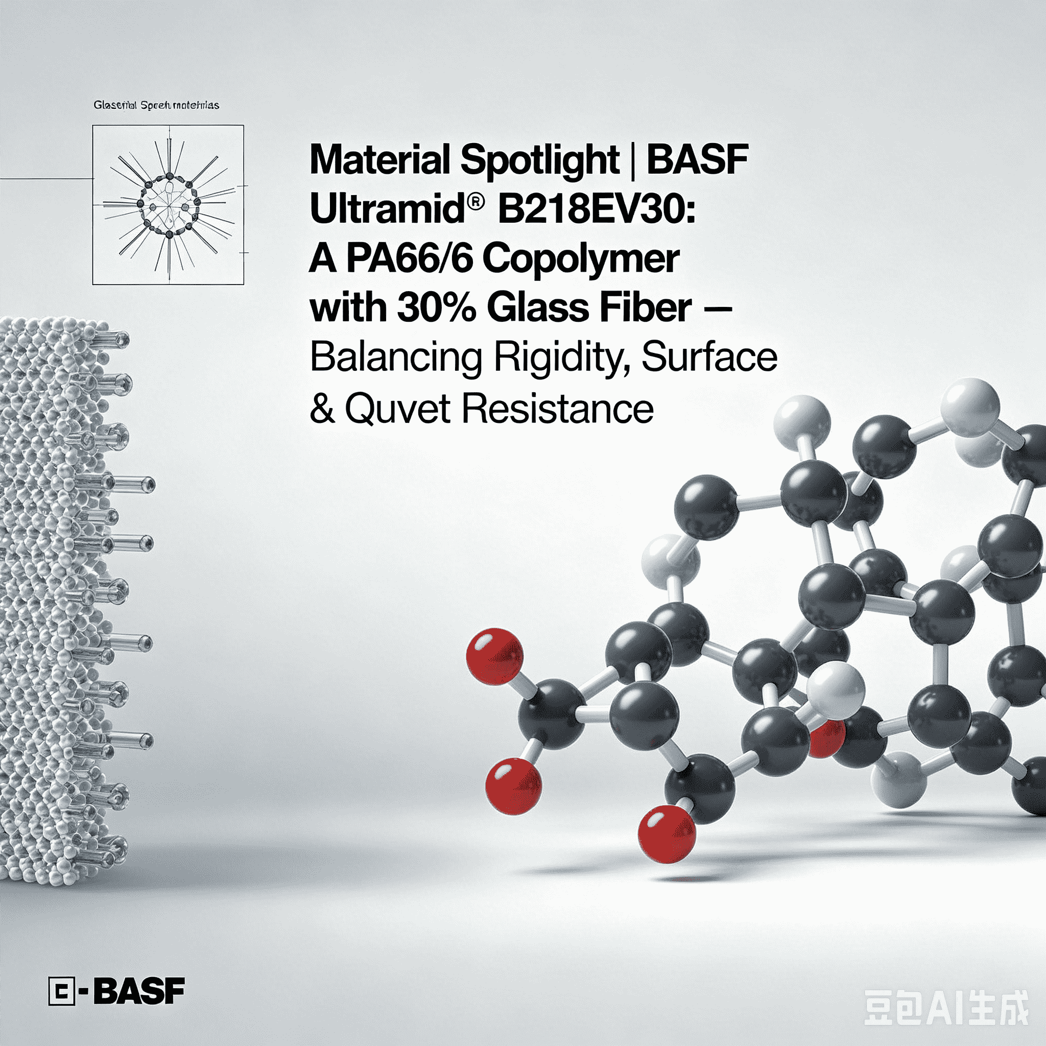 Malzeme İncelemesi | BASF Ultramid® B218EV30: %30 Cam Elyaflı PA66/6 Kopolimer – Sertliği, Yüzey Kalitesini ve Isı Direncini Dengeler